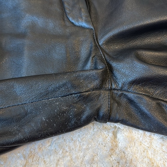 🟠 Vintage Maxima Wilsons Black 100% Leather Pants Size 8 - Picture 14 of 14